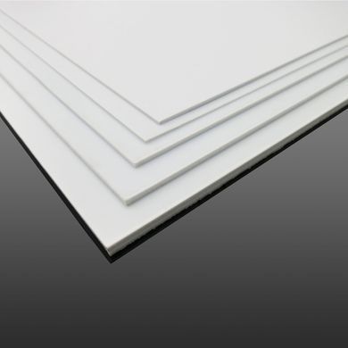 Пластик ABS листовий білий 200x300 мм (А4), товщина 1,5 мм