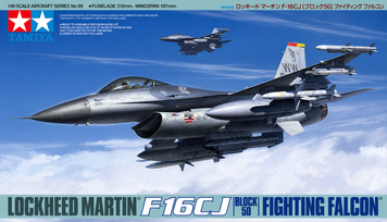 Збірна модель 1/48 F-16CJ (Block 50) Fighting Falcon, Tamiya 61098 + смоляне крісло Eduard 648008 + контейнер РЕБ Eduard 648382