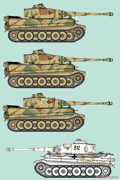 Збірна модель 1/35 Tiger I Ausf. E, ранніх випусків, борт "TiKi" з 2-ої ТД СС "Das Reich" (Курська битва), з Magic Tracks, Dragon 6885