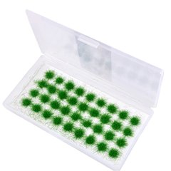 Пучки трави для діорам, зелені (Medium Green), великого розміру, 36 шт, 5D Model A003.