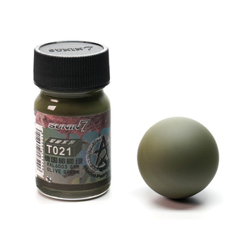 Нітро фарба Німецька оливково-зелена RAL 6003, світліший варіант (German Olive Green), Sunin7 T021 (15 мл)