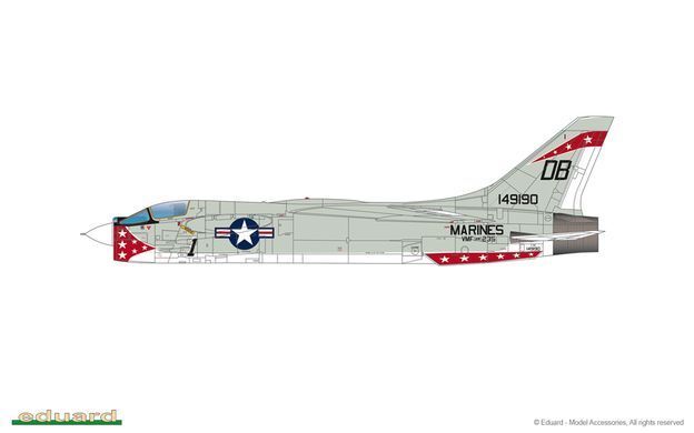 УЦІНКА! Збірна модель 1/48 Vought F-8E Crusader, Eduard 11110 + набір деталювання Eduard SIN64840