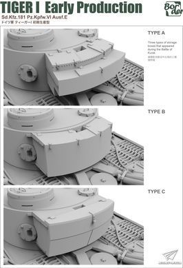 Збірна модель 1/35 Tiger I Pz.Kpfw.VI Ausf.E ранніх випусків, з реплікою Рицарського хреста, Border Model BT-010