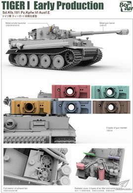 Збірна модель 1/35 Tiger I Pz.Kpfw.VI Ausf.E ранніх випусків, з реплікою Рицарського хреста, Border Model BT-010