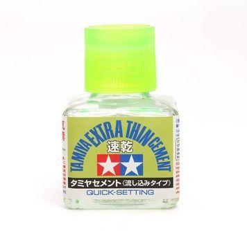 Надрідкий швидковисихаючий клей для пластику Extra-Thin Quick-Setting Cement (40 мл), Tamiya 87182