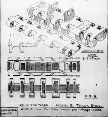 Траки для King Tiger (Tiger II)/Jagdtiger Gg 26/800/300 в 1/35 (3D друк), Panzershop 35T001