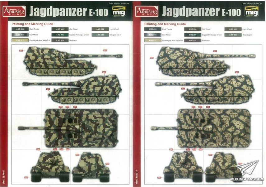 Збірна модель 1/35 Jagdpanzer E-100, Amusing Hobby 35A017
