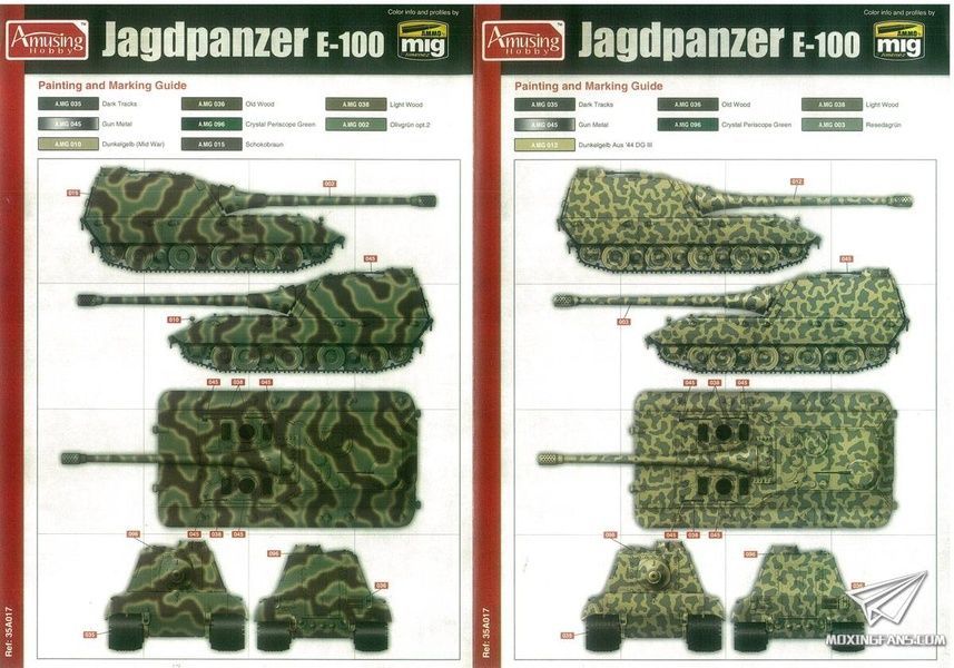Збірна модель 1/35 Jagdpanzer E-100, Amusing Hobby 35A017