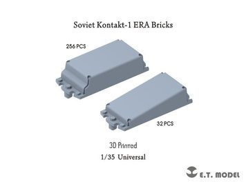 Набір блоків динамічного захисту Контакт-1 (3D друковані) 288 шт. в 1/35, ET Model P35-203