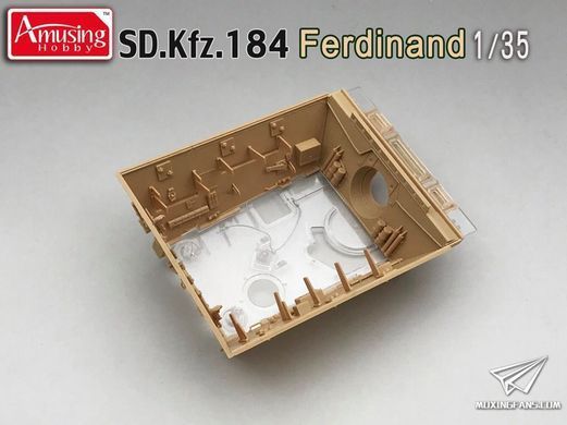 Збірна модель 1/35 Ferdinand (Sd.Kfz.184) з повним інтер'єром + 16t Strabokran, Amusing Hobby 35A030