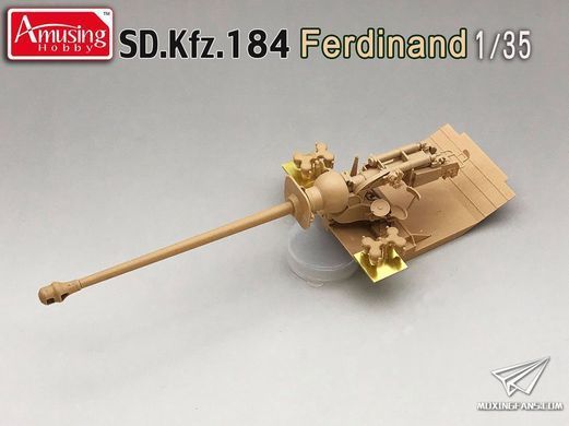 Збірна модель 1/35 Ferdinand (Sd.Kfz.184) з повним інтер'єром + 16t Strabokran, Amusing Hobby 35A030