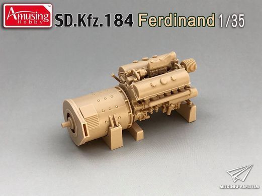 Збірна модель 1/35 Ferdinand (Sd.Kfz.184) з повним інтер'єром + 16t Strabokran, Amusing Hobby 35A030