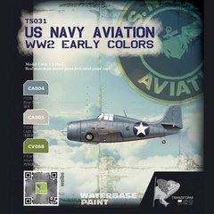 Набір фарб акрилових на водній основі Transform TS031 кольори морської авіації США на початку Другої світової війни, 3*18 мл.