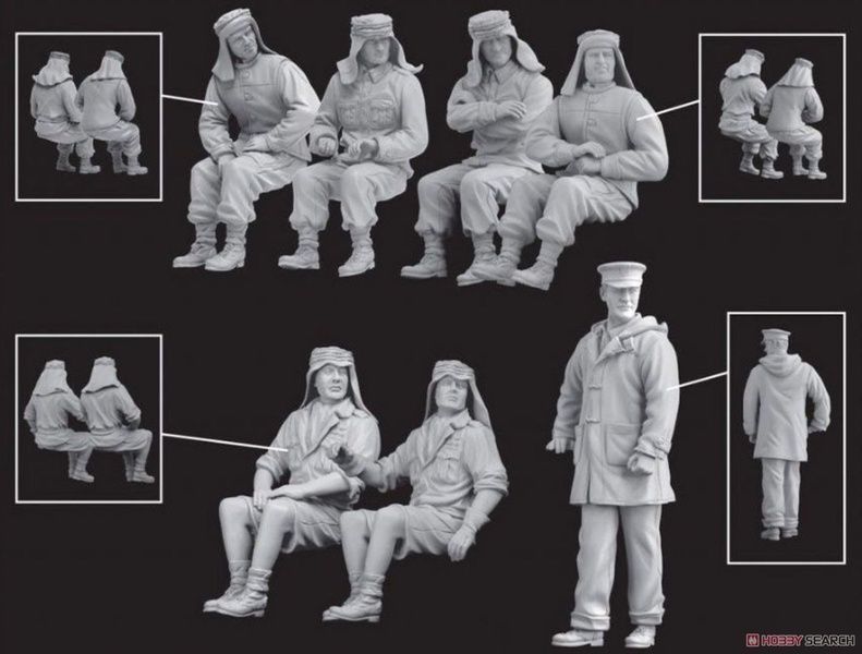Збірна модель 1/35 Комплект з трьох джипів 4x4 Truck Unit з фігурами, Dragon 6931