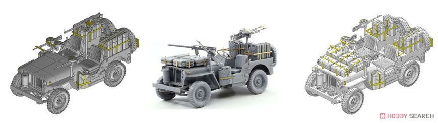 Збірна модель 1/35 Комплект з трьох джипів 4x4 Truck Unit з фігурами, Dragon 6931