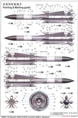 Збірна модель 1/35 ЗРК С-200В "Вега" ЗКР 5В28 на ПУ 5П72В, Trumpeter 09550