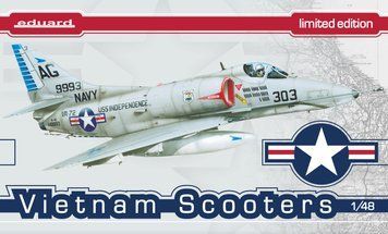 УЦІНКА! Збірна модель 1/48 A-4E/F Skyhawk &ldquo;Vietnam Scooters&rdquo;, Eduard 1197 + афтермаркет