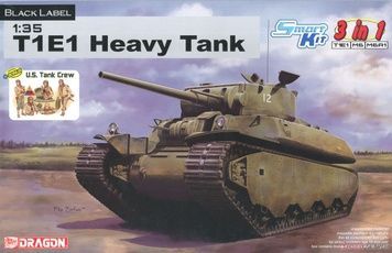 Збірна модель 1/35 Heavy Tank T1E1 / M6 / M6A1 3 в 1 (з фігурками), Dragon 6936