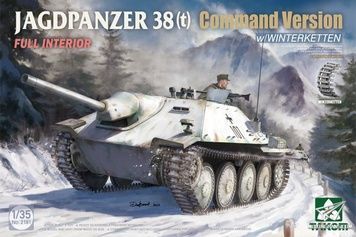 Збірна модель 1/35 Jagdpanzer 38(t) Hetzer командирський варіант, з інтер'єром та Winterketten, Takom 2181