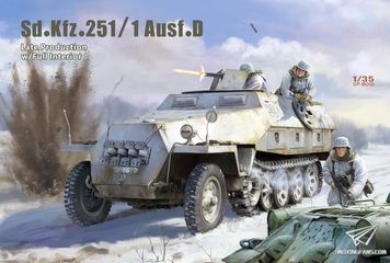 Збірна модель 1/35 Sd.kfz.251/1 Ausf.D пізніх випусків з повним інтер'єром, Takom/Snowman SP-8001