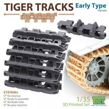 Траки для Tiger Ausf.E (ранні) в 1/35 (3D друк), T-Rex Studio TR85008