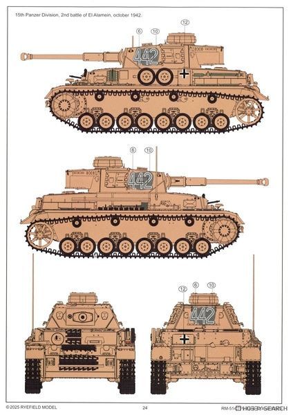 Збірна модель 1/35 Pz.Kpfw.IV Ausf.F2/G (Sd.Kfz.161/1), RFM RM-5143