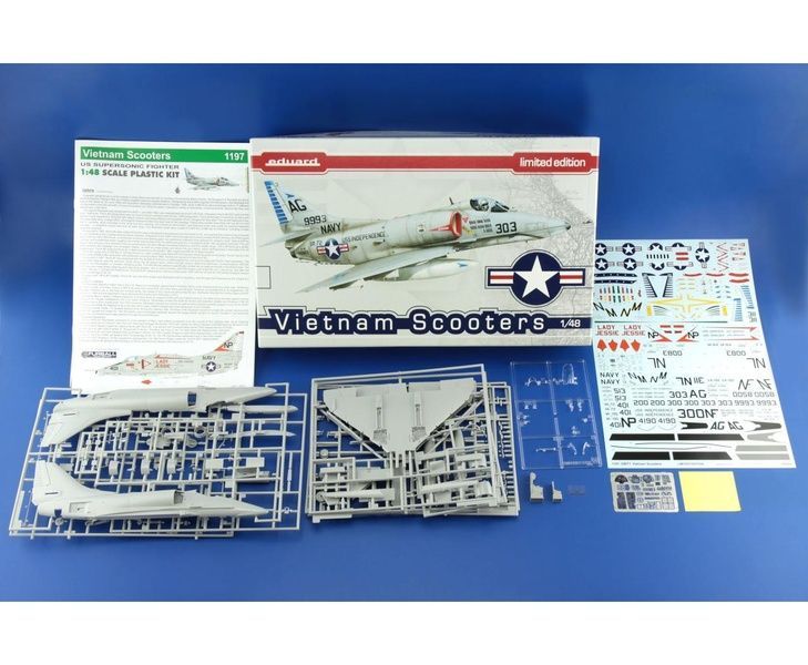УЦІНКА! Збірна модель 1/48 A-4E/F Skyhawk &ldquo;Vietnam Scooters&rdquo;, Eduard 1197 + афтермаркет