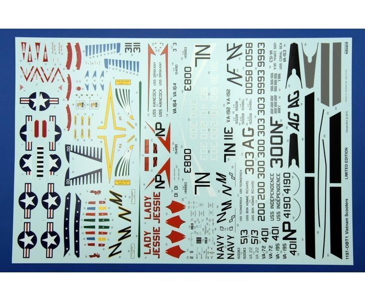 УЦІНКА! Збірна модель 1/48 A-4E/F Skyhawk &ldquo;Vietnam Scooters&rdquo;, Eduard 1197 + афтермаркет