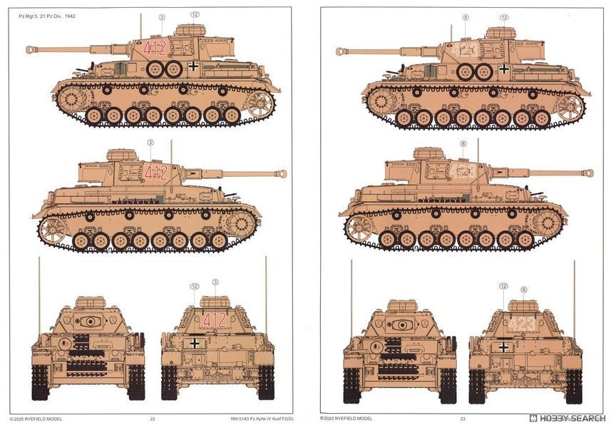 Збірна модель 1/35 Pz.Kpfw.IV Ausf.F2/G (Sd.Kfz.161/1), RFM RM-5143