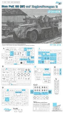 Збірна модель 1/35 5cm PaK 38 (Sf) auf Zugkraftwagen 1t, Dragon 6719