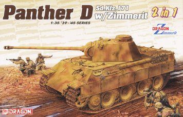 Збірна модель 1/35 Panther Ausf.D з циммеритом та Magic Track (2 в 1), Dragon 6945