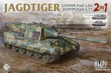 Збірна модель 1/35 Jagdtiger 128mm PaK L66 / 88mm PaK L71 (2 в 1), Takom 8008