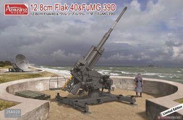 Збірна модель 1/35 12.8 cm Flak 40 з радаром FuMG 39D W&uuml;rzburg, Amusing Hobby 35A020