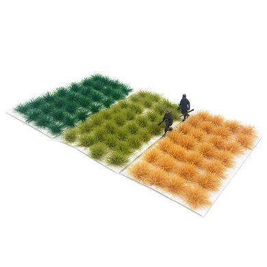 Пучки трави для діорам, середньо-зелені (Medium Green), висота 8-9 мм, 28 шт, Storm Creation SC3088