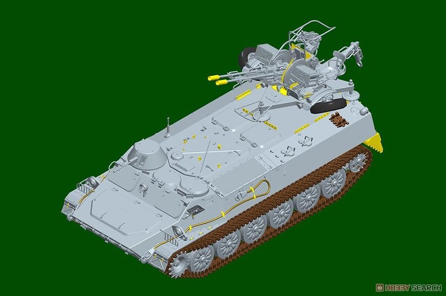 Збірна модель 1/35 МТЛБ з зенітною установкою ЗУ-23-2, з інтер'єром, Trumpeter 09618