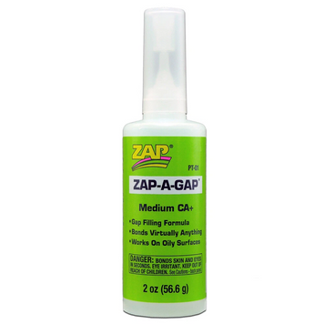 Клей цианоакрилатний середньої густини Zap-A-Gap PT-01 Medium CA+ (56,6 г)
