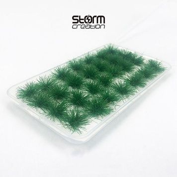 Пучки трави для діорам, темно-зелені (Dark Green), висота 8-9 мм, 28 шт, Storm Creation SC3088