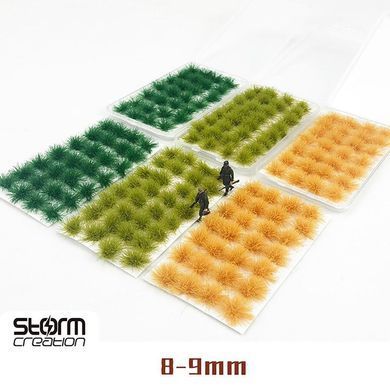 Пучки трави для діорам, темно-зелені (Dark Green), висота 8-9 мм, 28 шт, Storm Creation SC3088