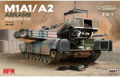УЦІНКА! RFM RM-5007 1/35 M1A1/A2 Abrams американський ОБТ, з повним інтер'єром та робочими траками