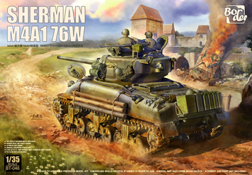 Збірна модель 1/35 M4A1 (76)W Sherman, Border Model BT-046