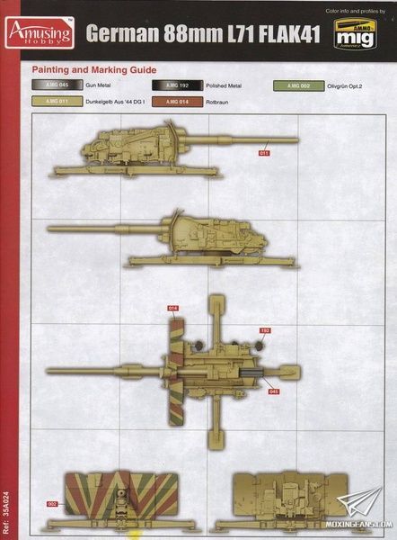 Збірна модель 1/35 FlaK 41 88-мм L/71, Amusing Hobby 35A024