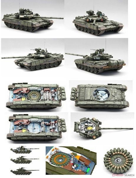 Збірна модель 1/35 Т-90А з повним інтер'єром, Amusing Hobby 35A050