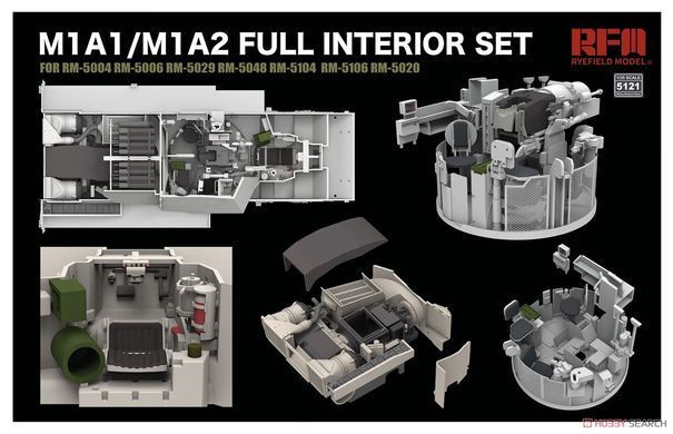 Збірна модель 1/35 Набір інтер'єру для M1A1/M1A2, RFM RM-5121
