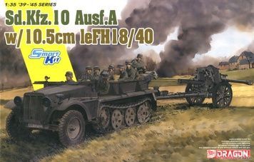 Збірна модель 1/35 Sd.Kfz.10 1t з легкою гаубицею 10.5cm le.FH.18/40, Dragon 6939
