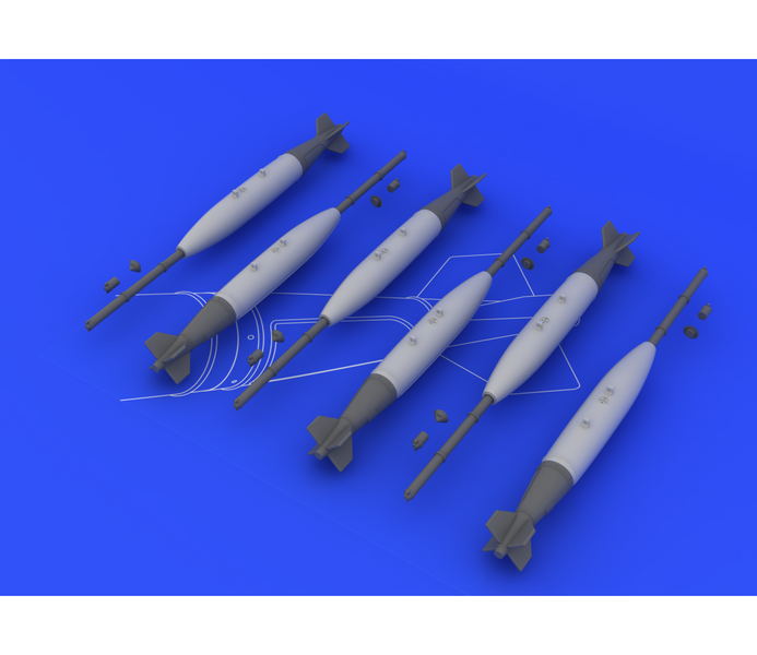 Авіабомби Mk.82 (6 шт.), 1/48, Eduard Brassin 648093