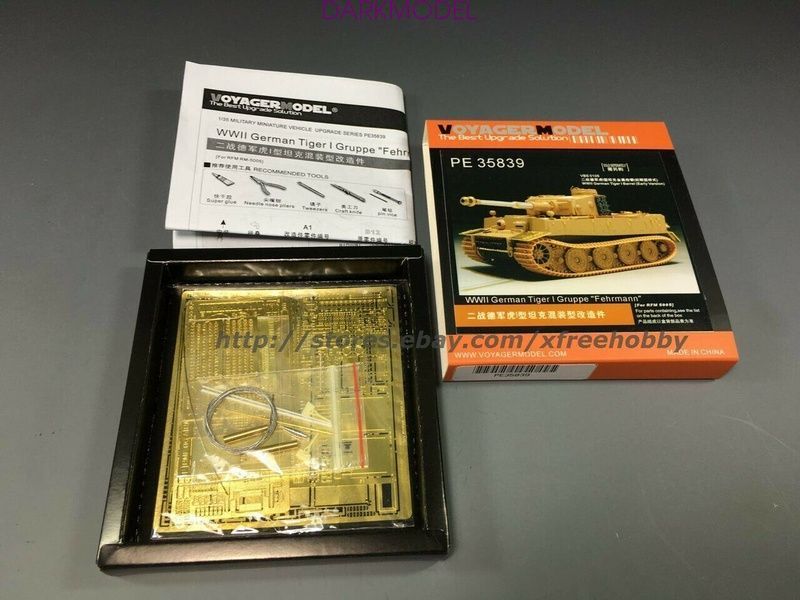 Набір фототравлення для Tiger I "Gruppe Fehrmann" в 1/35 (для моделі RFM 5005, Voyager PE35839