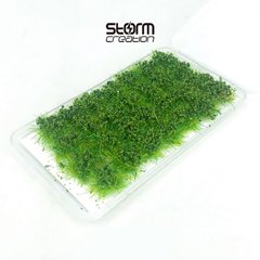 Пучки трави з квітками для діорам, насичений зелений колір (Jungle Green), великого розміру, 28 шт, Storm Creation SC3218