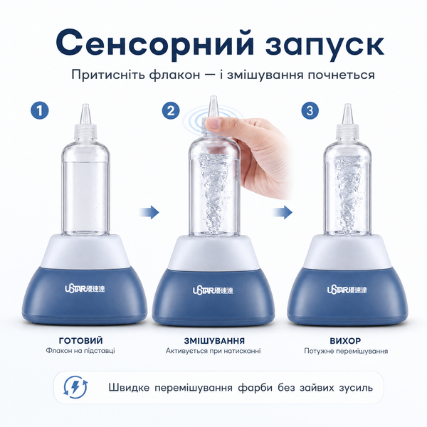Акумуляторний вихровий змішувач для модельних фарб U-Star UA-90930
