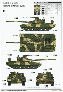 Збірна модель 1/35 Т-80УД основний бойовий танк, Trumpeter 09581