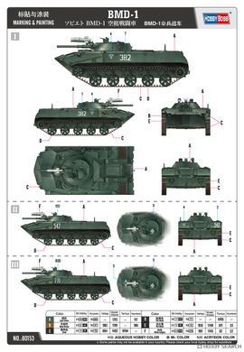 Збірна модель 1/35 БМД-1 бойова машина десанту, Hobby Boss 80153